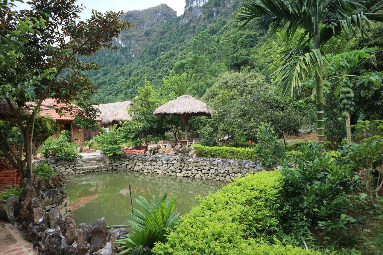 Lan Homestay có không gian cực xanh mát, thoáng đãng